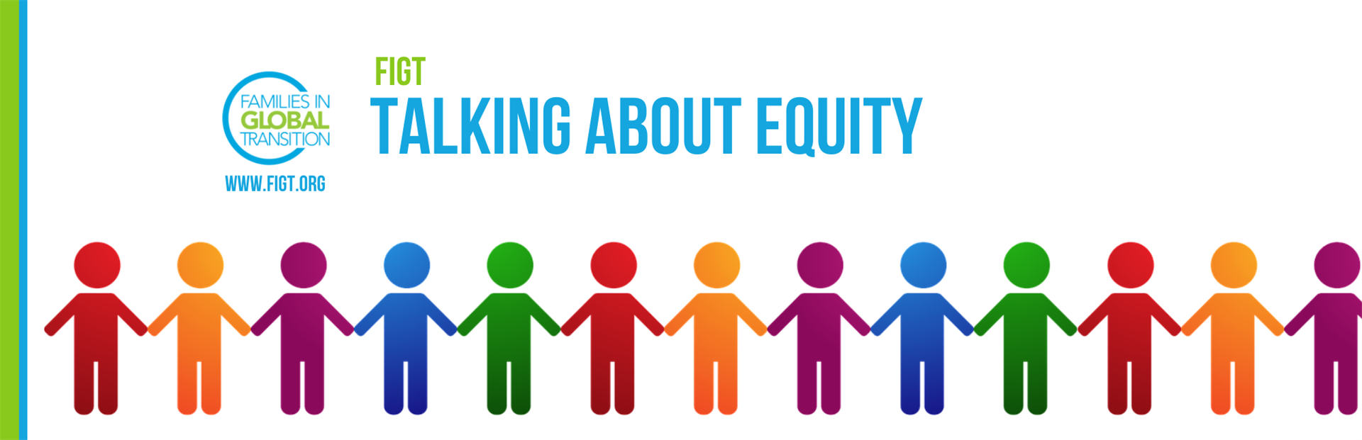 FIGT: Talking about equity, image of many colorful people figures holding hands
