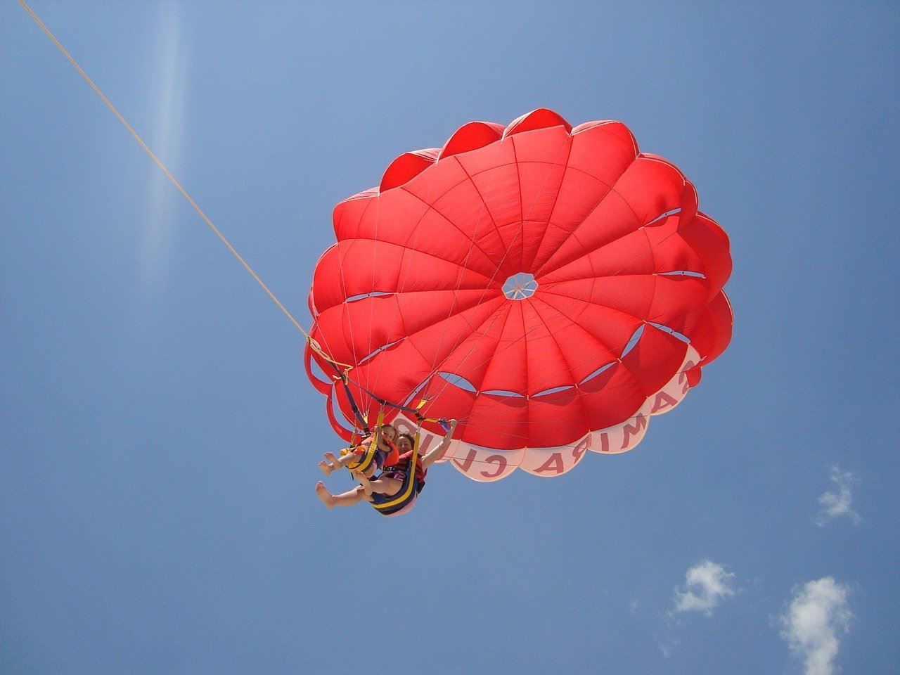 Image of child parachuting